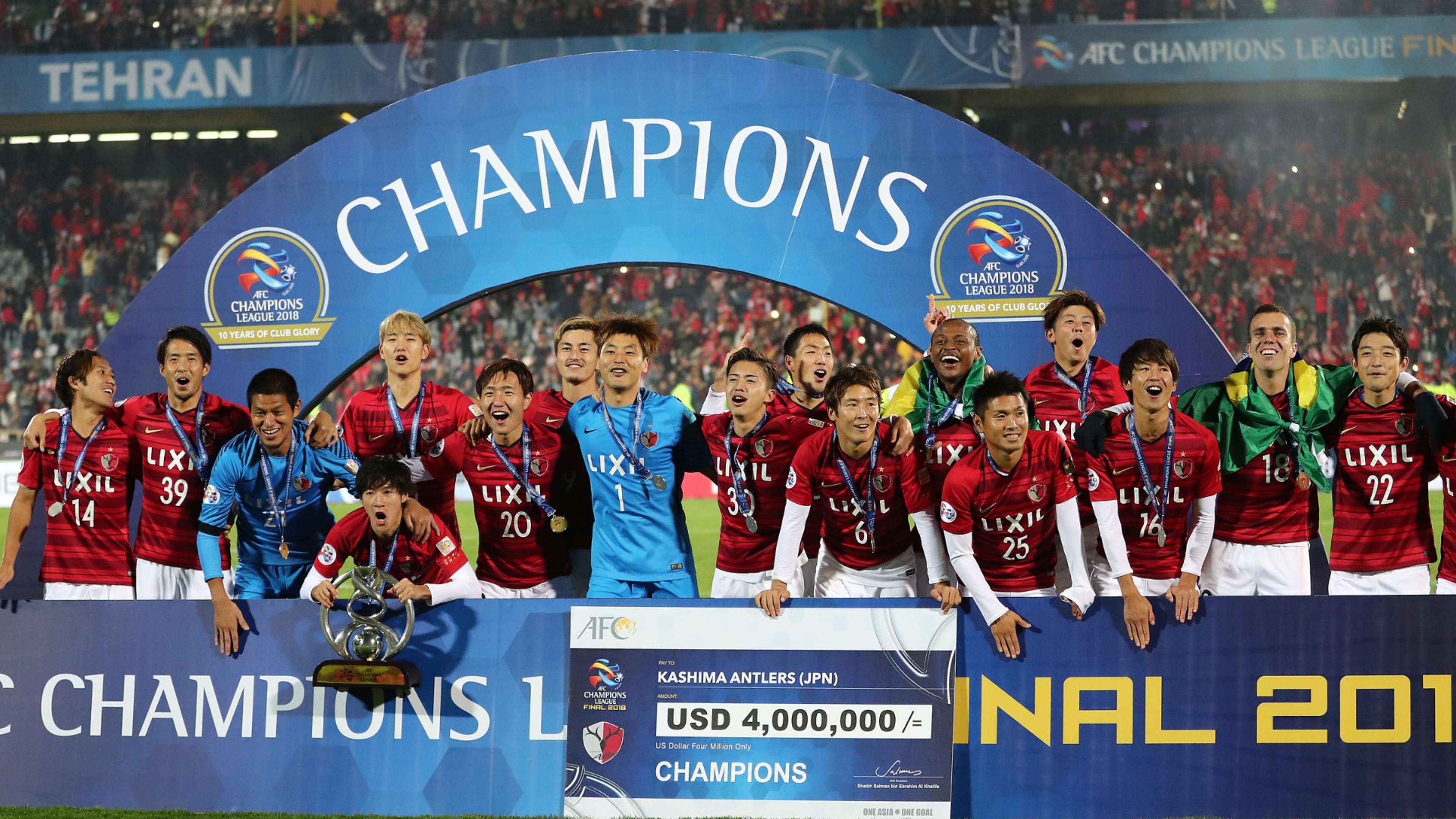 AFC Champions League Trophy Prize Money Kashima Antlers Persepolis AFC Champions League Final 10112018