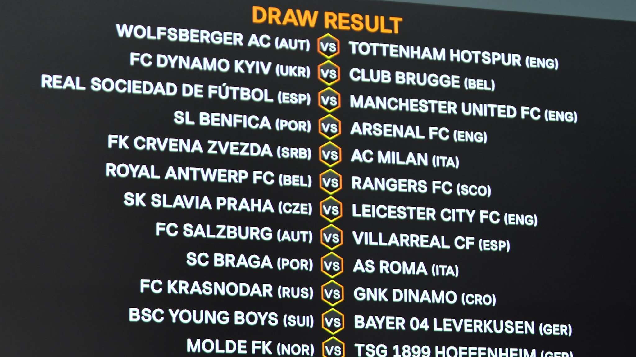 Kết quả bốc thăm vòng 1/16 Europa League