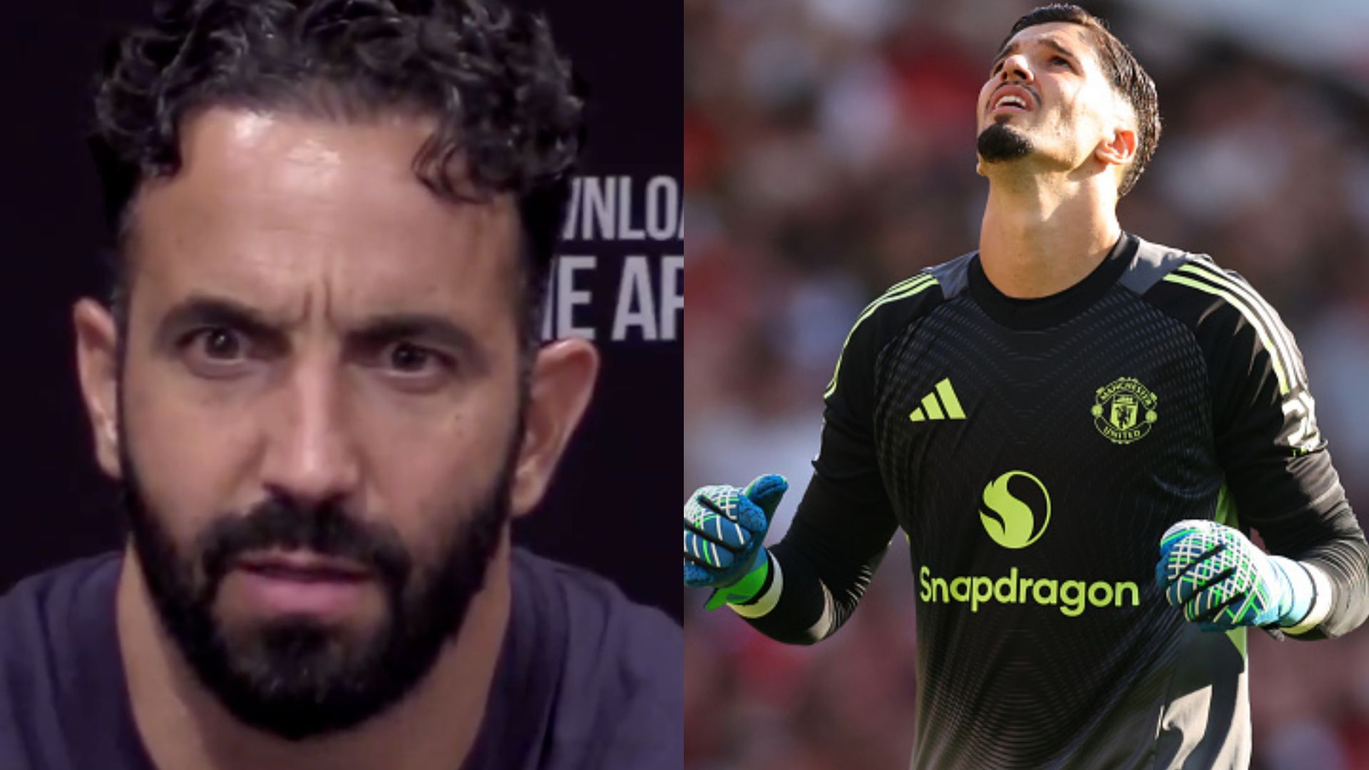 GOAL%20-%20Multiple%20Images%20-%202%20Split%20-%20Facebook%20(73) VIDEO: Furious Man Utd boss Ruben Amorim gives reporter death stare in response to Tom Heaton question after Altay Bayindir goalkeeping error proves very costly in defeat to Arsenal