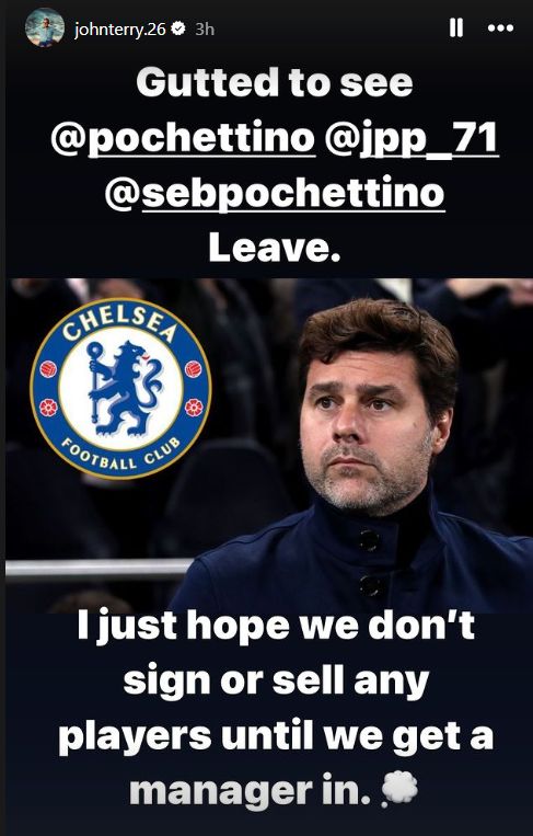 John Terry Mauricio Pochettino Instagram
