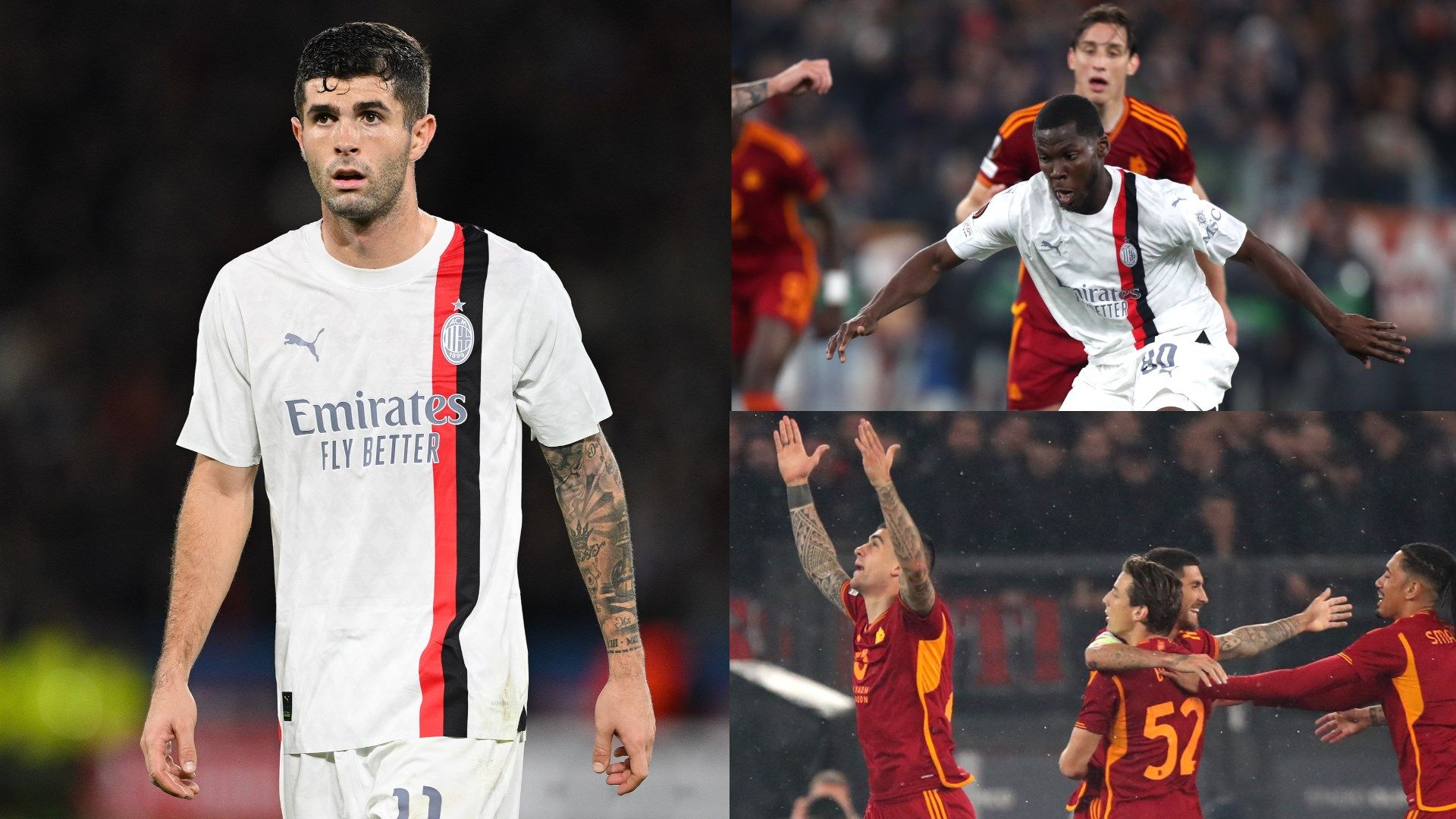 Pulisic Milan Roma split