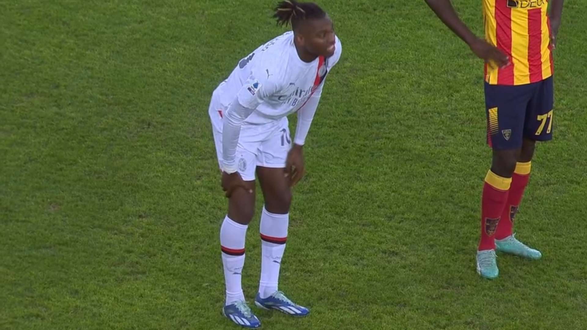 Rafael Leao injured Lecce Milan