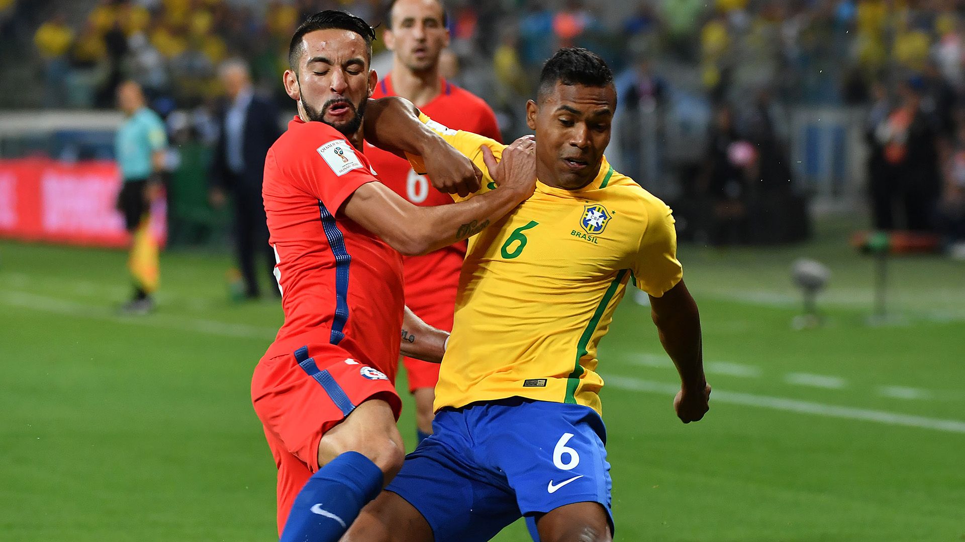 Alex Sandro Mauricio Isla Brasil Chile WC Qualifiers 2018 10102017