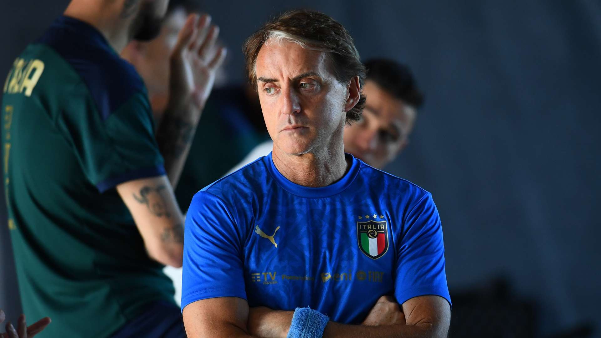 Roberto Mancini - Italy training