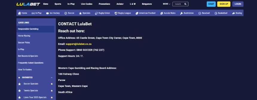 Lulabet Customer Support
