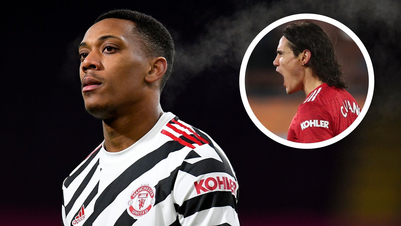 Anthony Martial Edinson Cavani Manchester United GFX