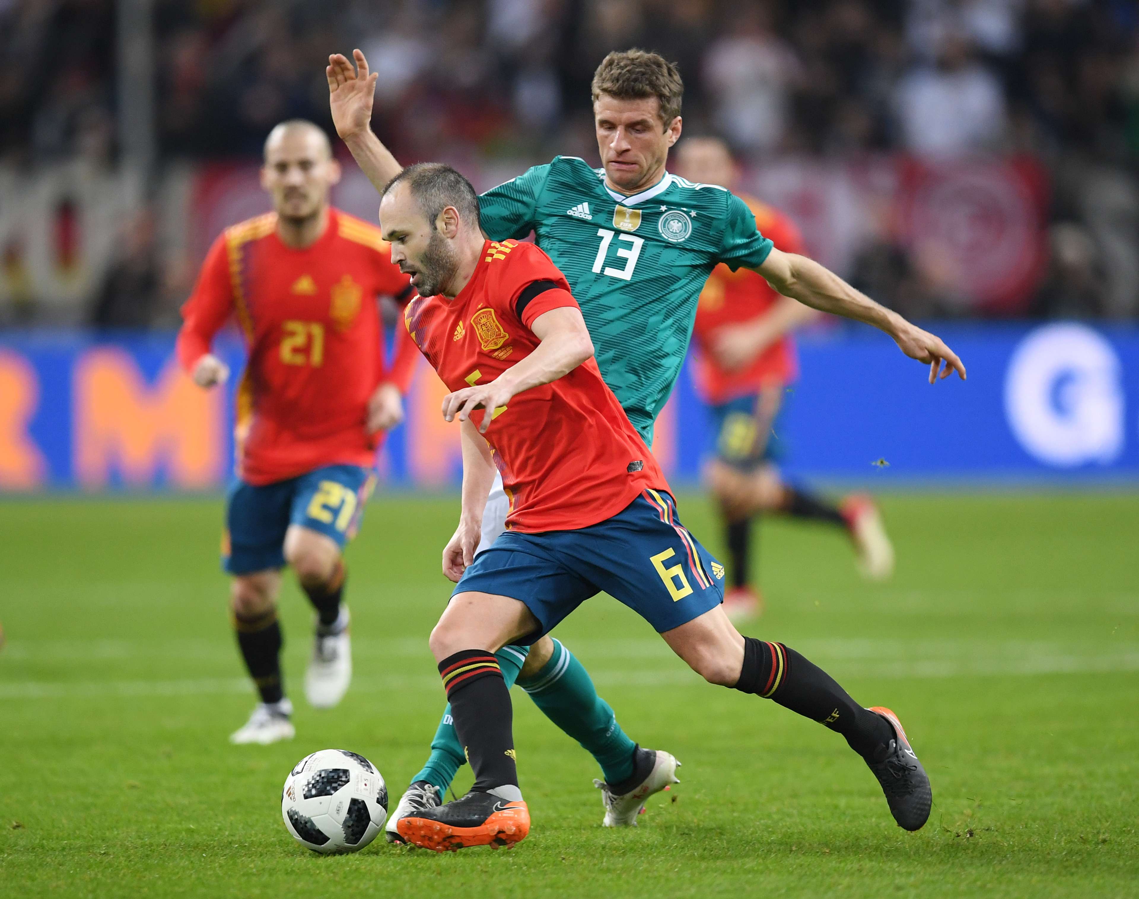 Andres Iniesta for Spain against Germany