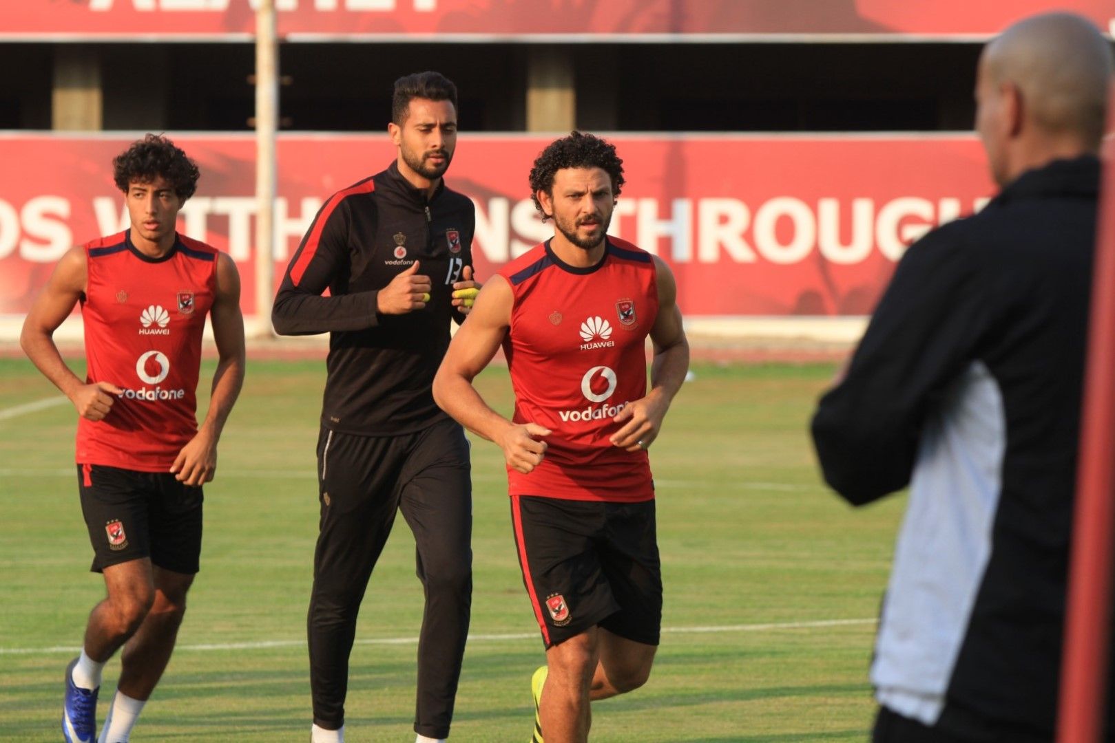 Ahmed Adel - Hossam Ghaly - Mohamed Hany - Al Ahly training