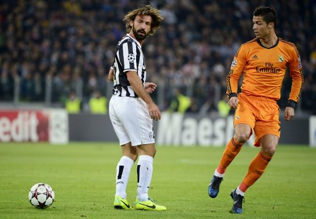 Andrea Pirlo Cristiano Ronaldo Juventus Real Madrid Champions League
