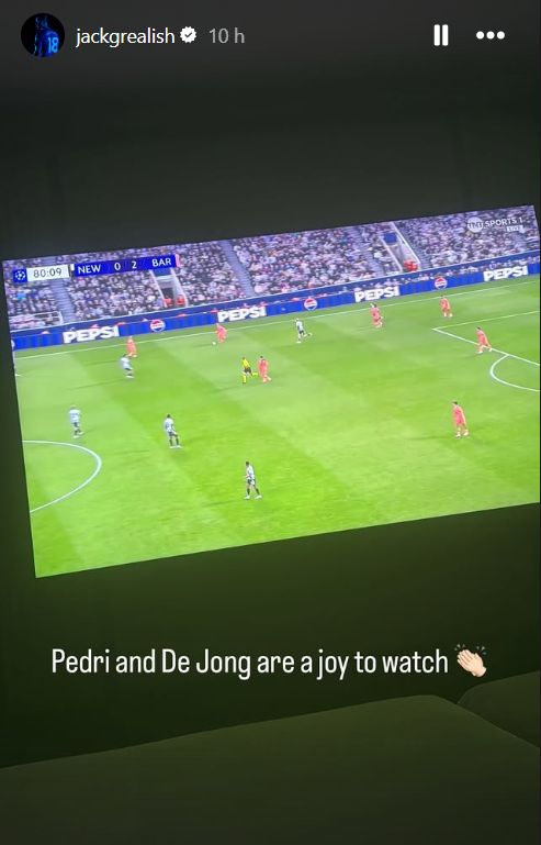 Pedri De Jong Grealish instagram