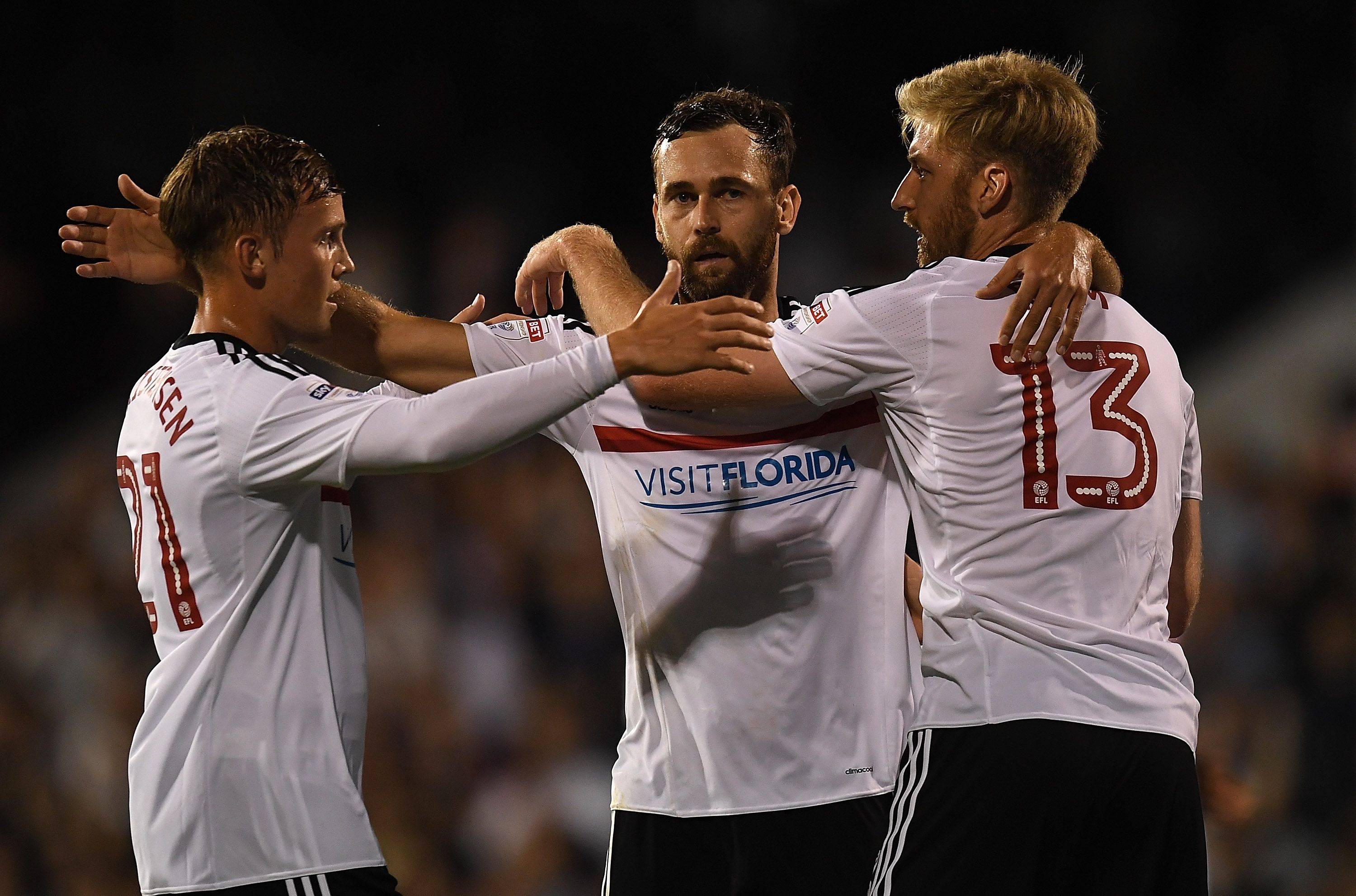 Fulham celebrating against Newcastle