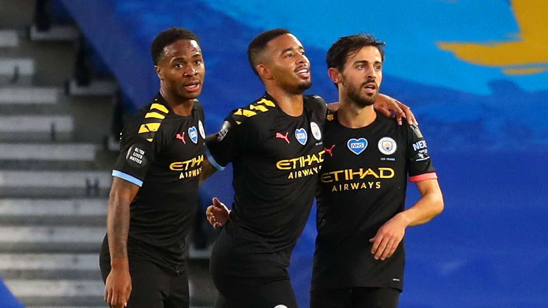 Raheem Sterling Gabriel Jesus Bernardo Silva Man City 2019-20