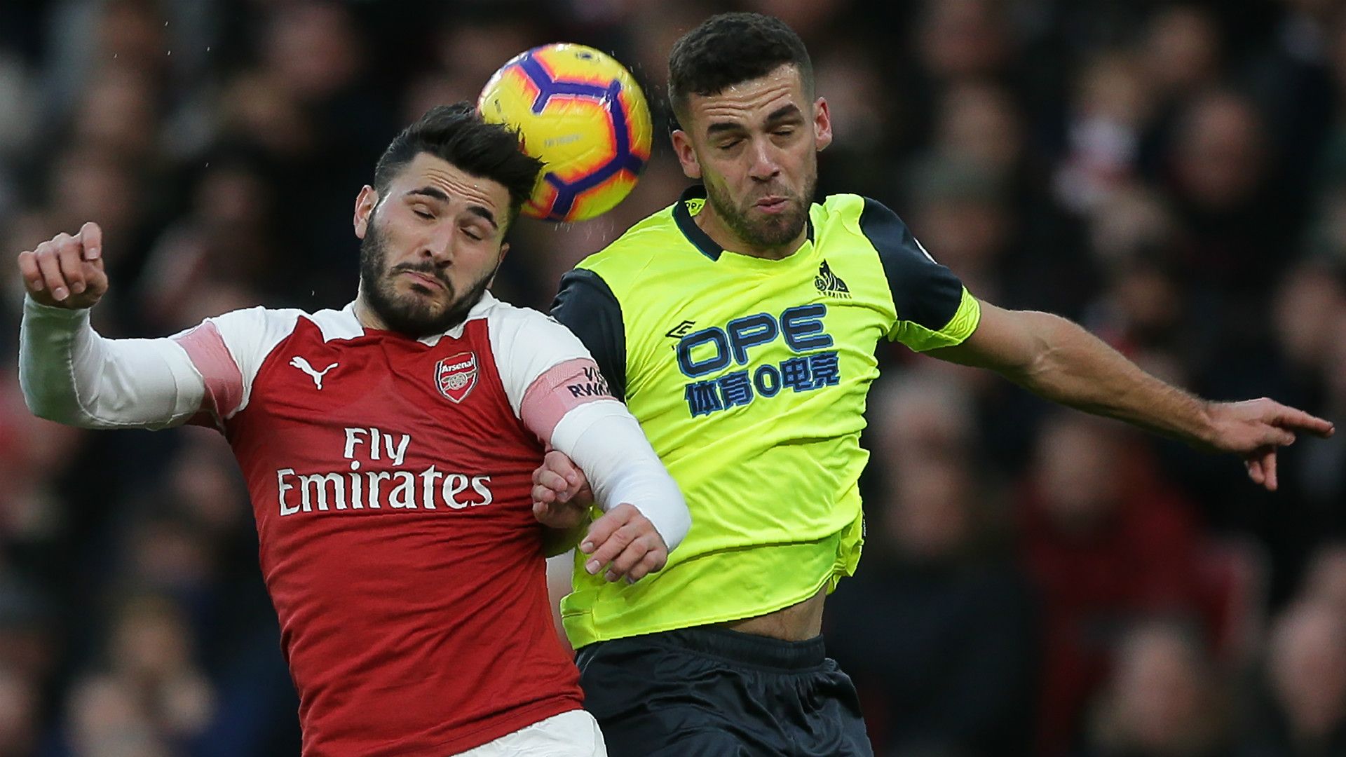 Sead Kolasinac Tommy Smith Arsenal Huddersfield 2018