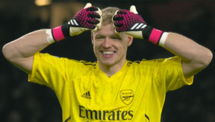 Aaron Ramsdale Arsenal Man Utd celebration