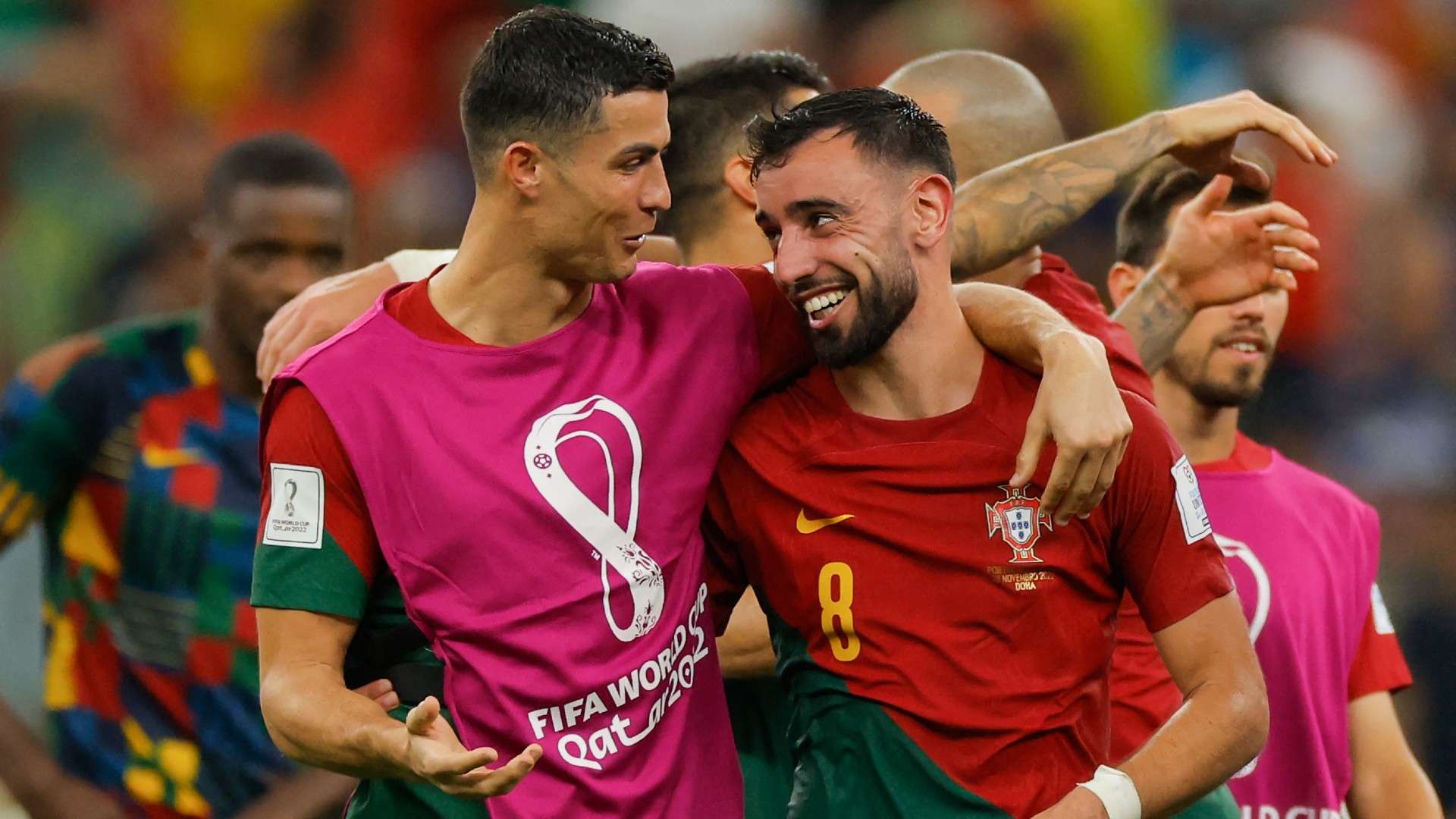 Cristiano Ronaldo Bruno Fernandes Portugal Uruguay 2022 World Cup