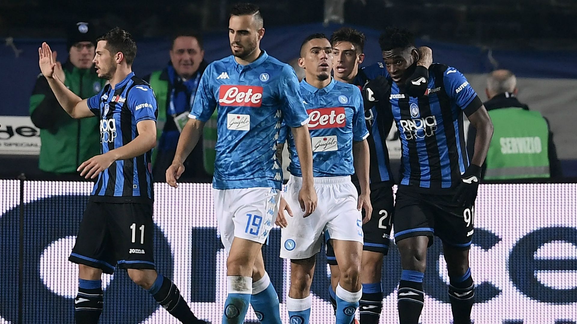 Duvan Zapata Nikola Maksimovic Atalanta Napoli Serie A