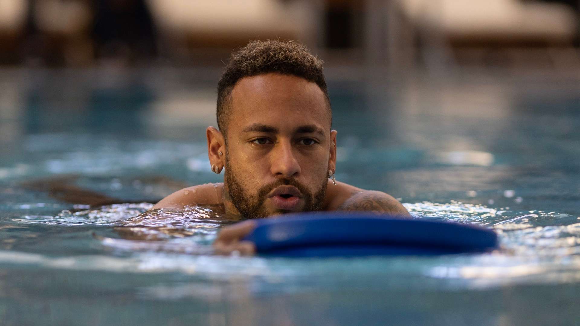 Neymar recuperação lesão piscina, Brasil na Copa do Mundo 2022