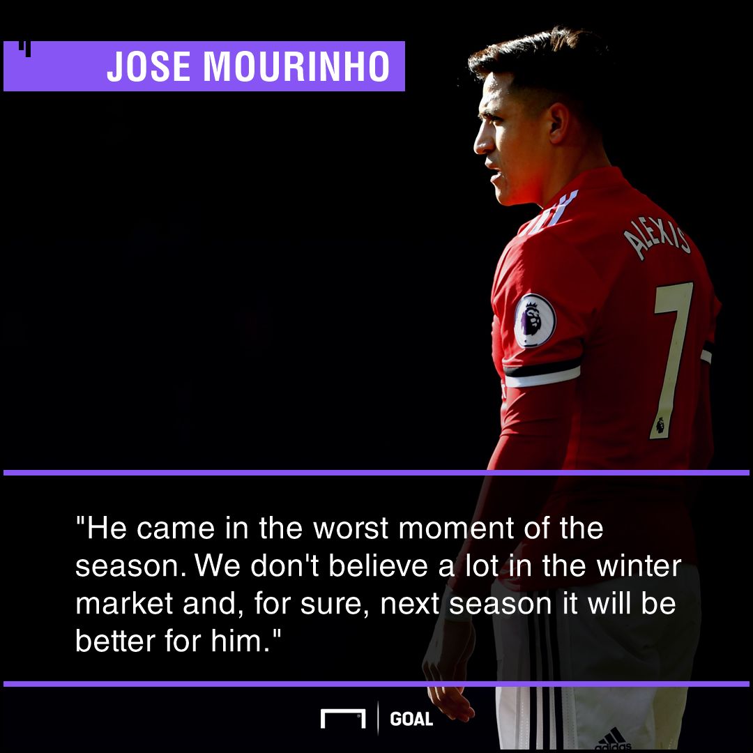 Alexis Sanchez better next season Jose Mourinho