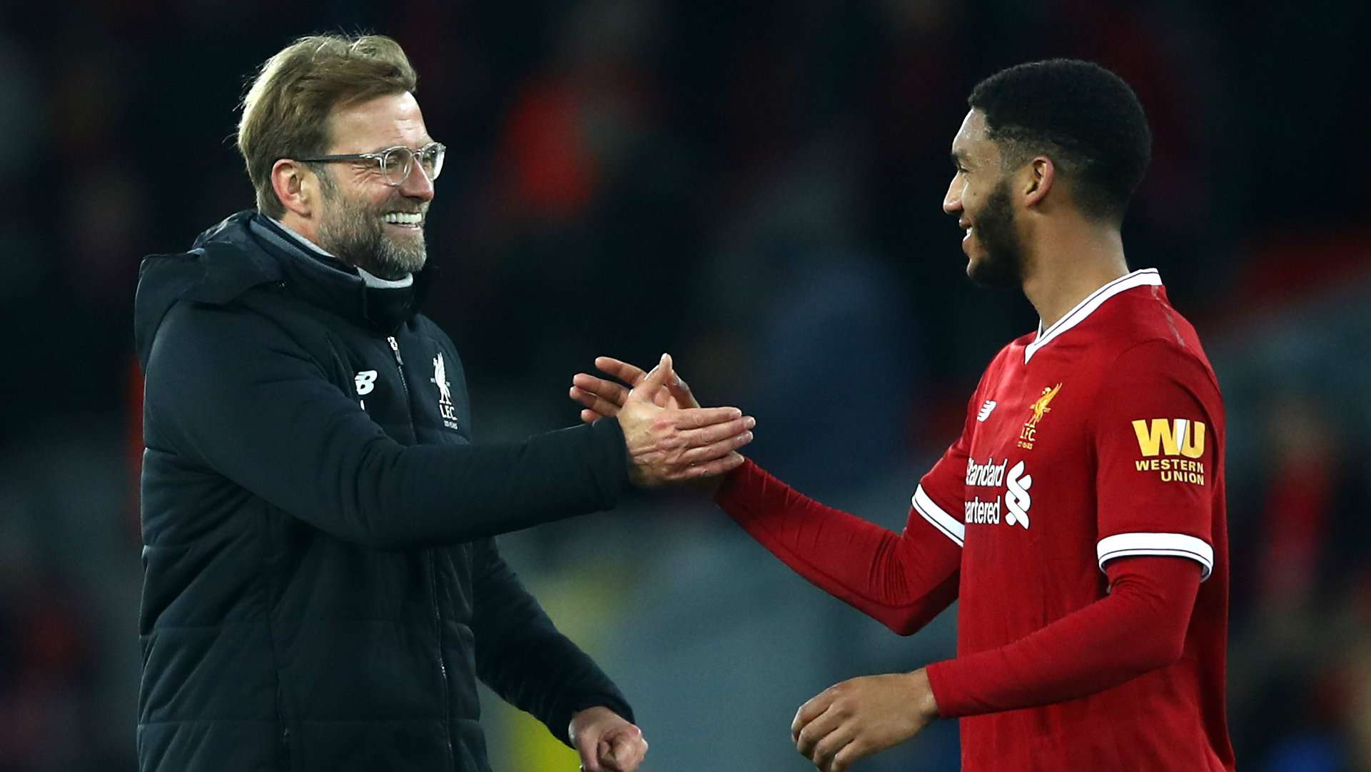 Joe Gomez Jurgen Klopp Liverpool 2017-18