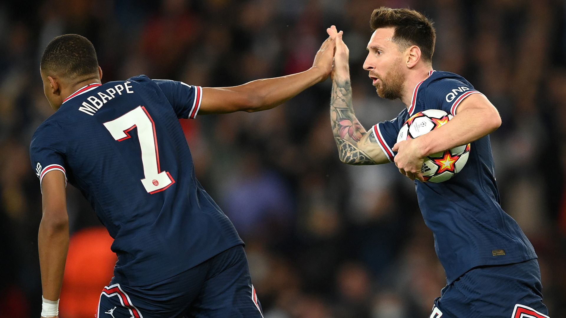 Mbappé Messi PSG-Leipzig