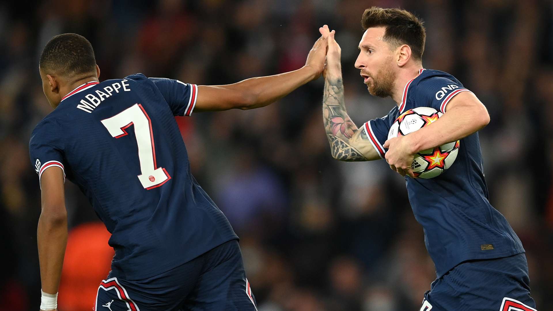 Mbappé Messi PSG-Leipzig