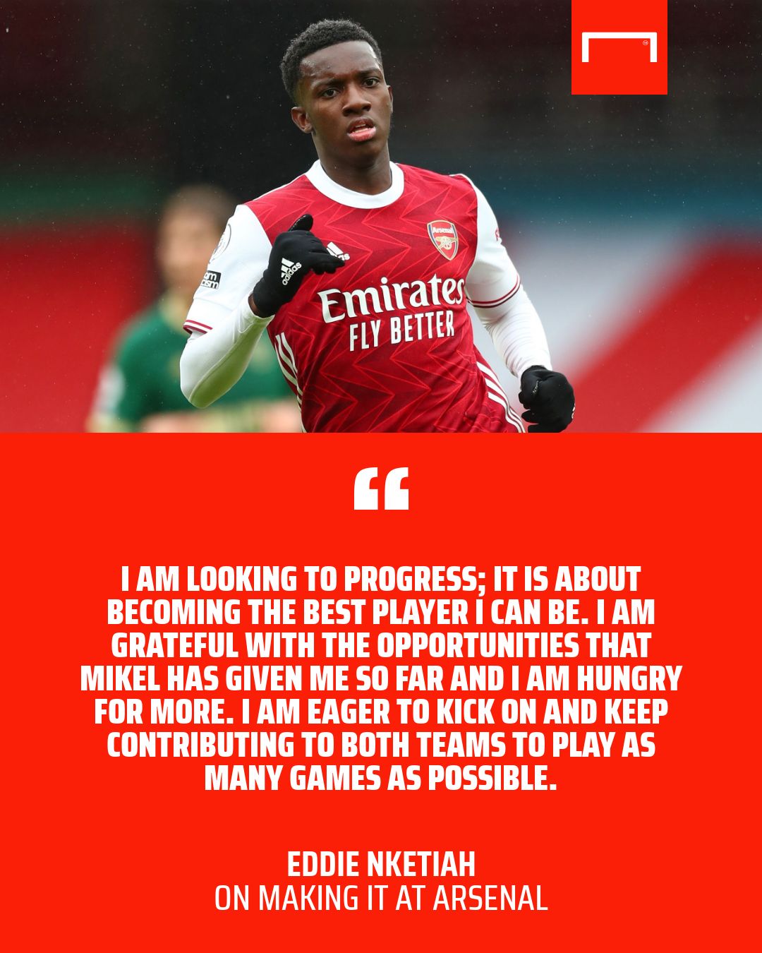 Eddie Nketiah quote GFX