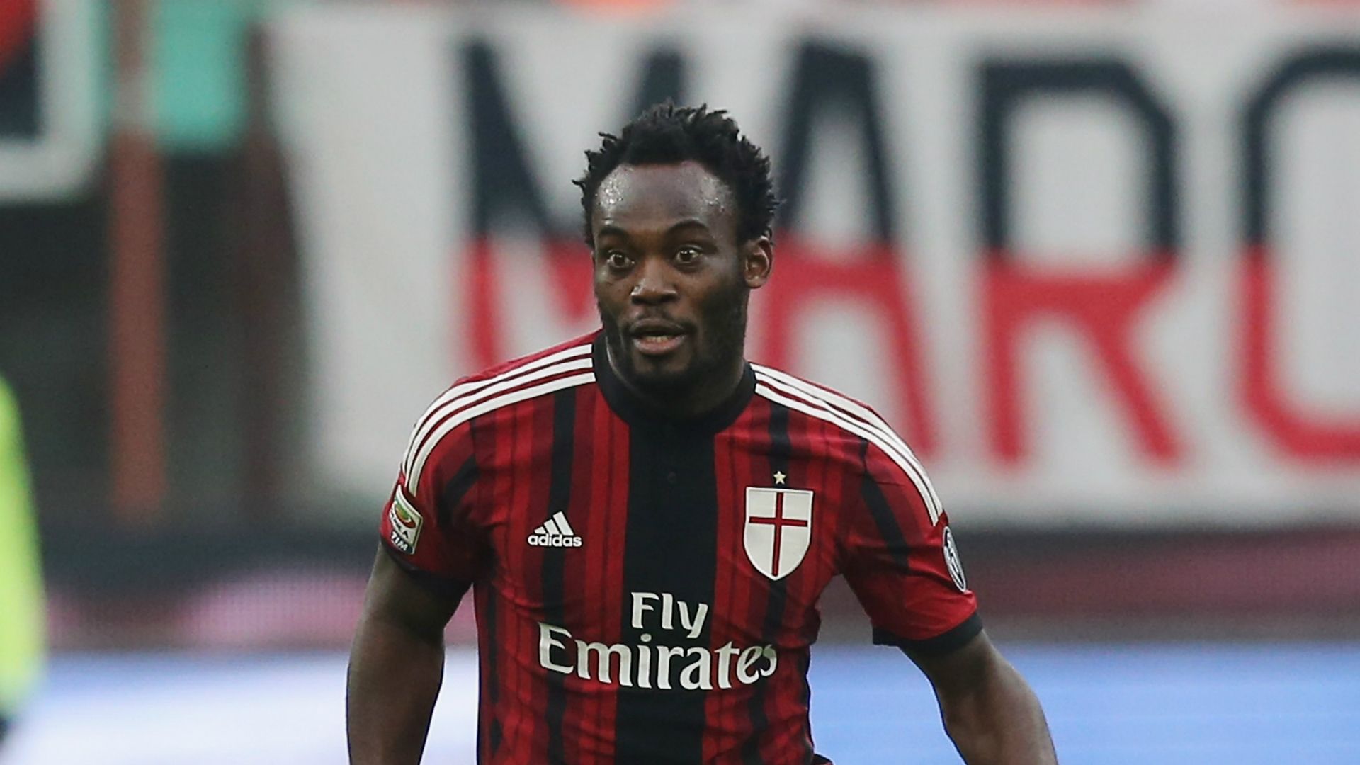 Michael Essien Milan v Sassuolo Serie A 06012015