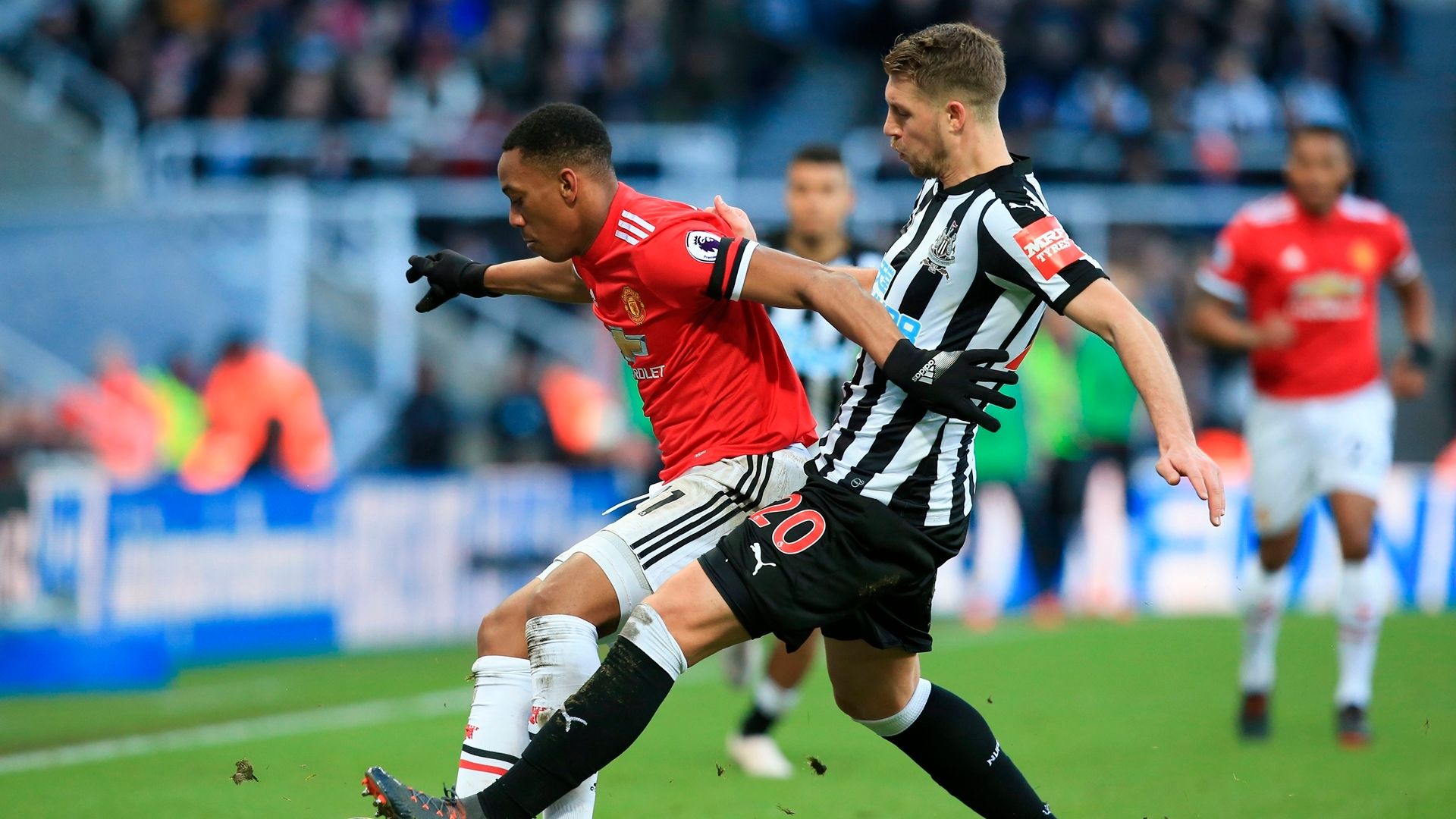 Anthony Martial & Florian Lejeune - Newcastle United v Manchester United