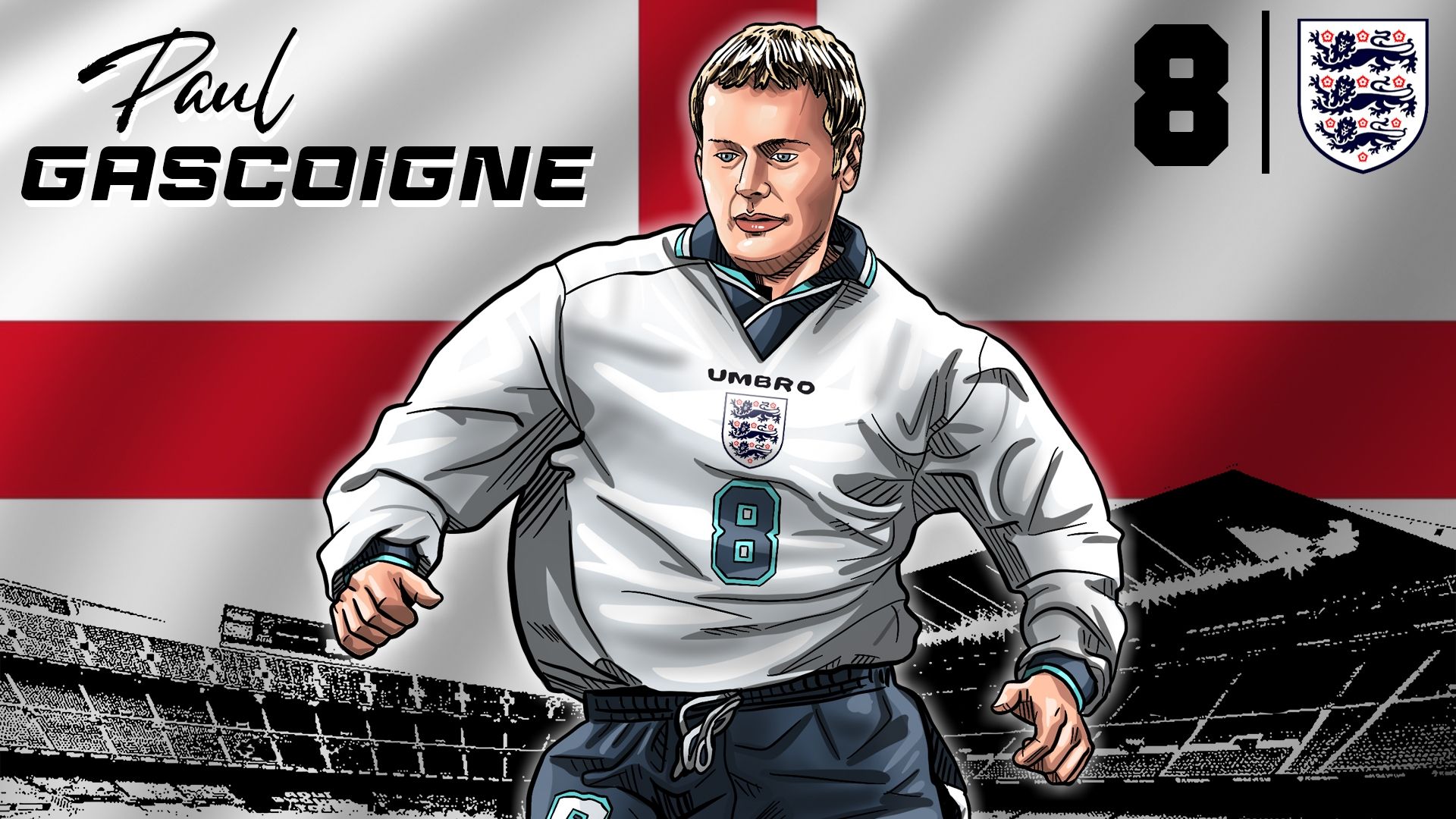 Paul Gascoigne England Cult Hero HIC 16:9