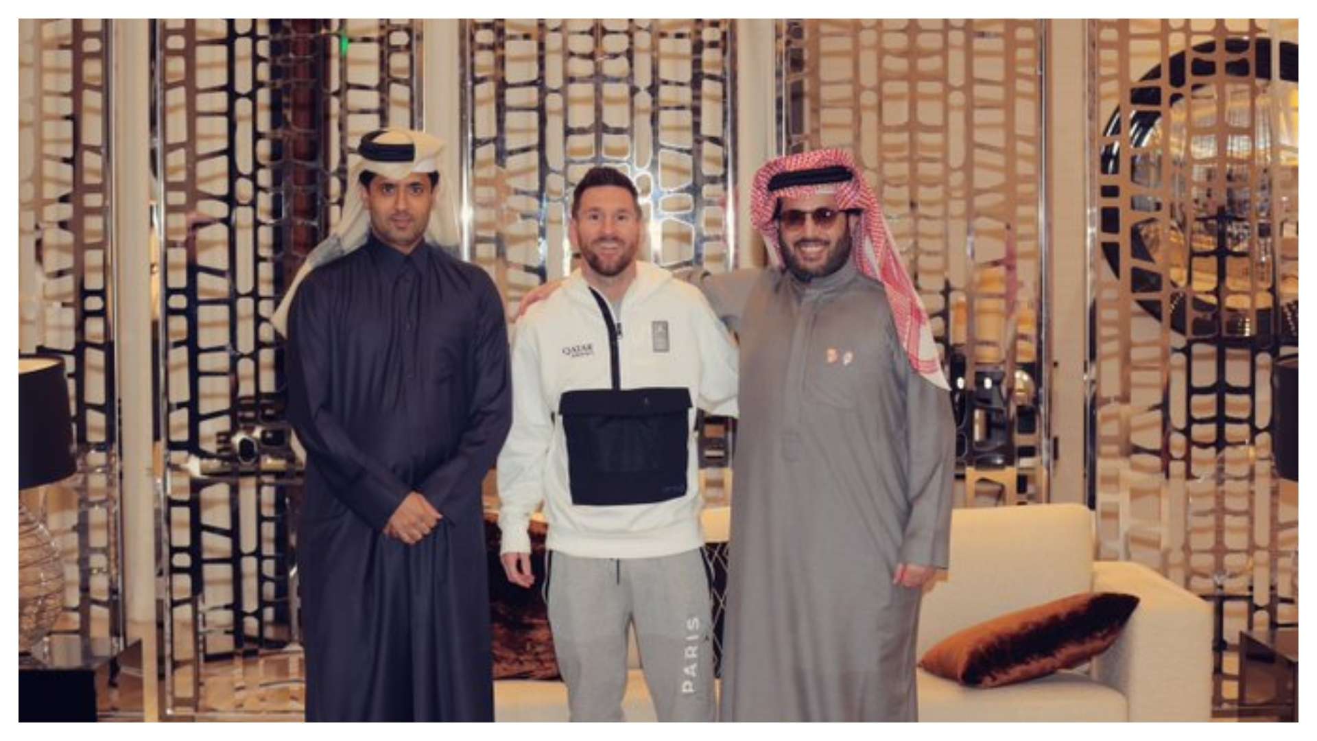 Turki Al Sheikh Messi Nasser Al-Khelaifi