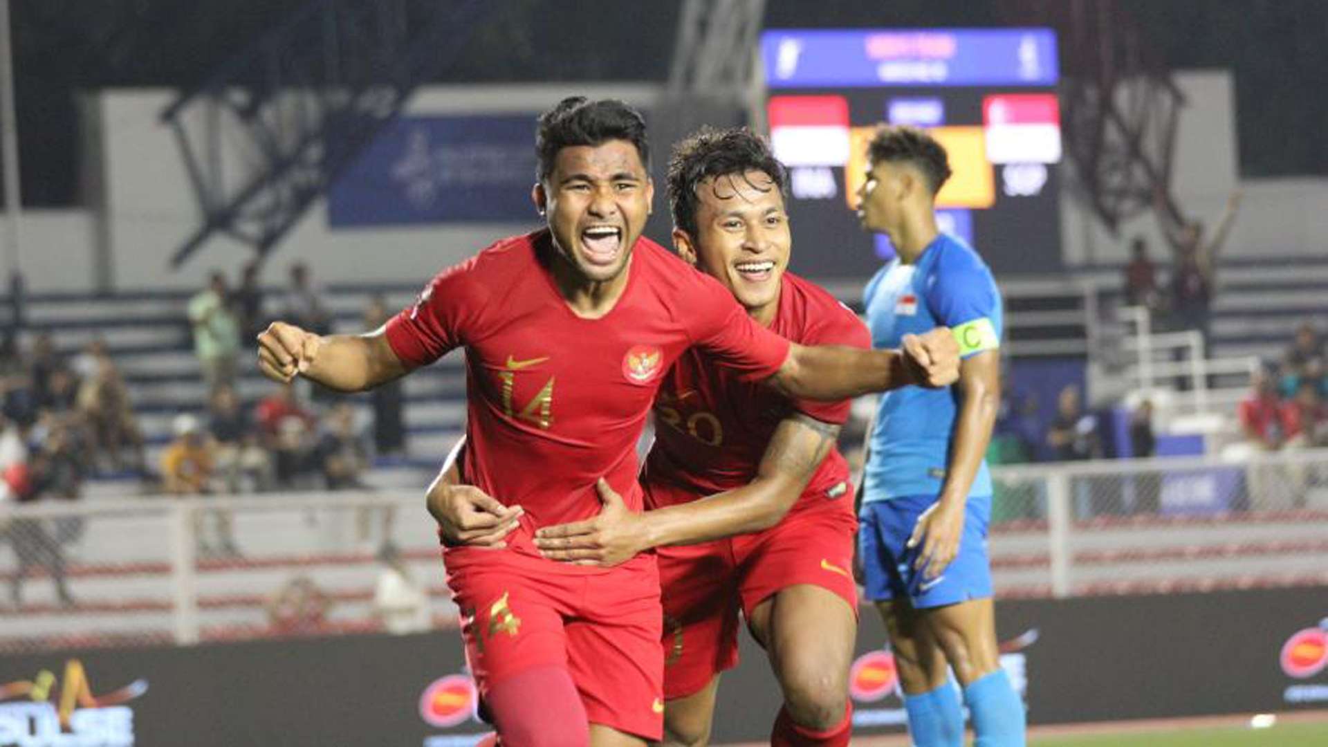 Selebrasi Timnas Asnawi Mangkualam & Osvaldo Haay - Indonesia U-23 vs Singapura U-23 - SEA GAMES 2019