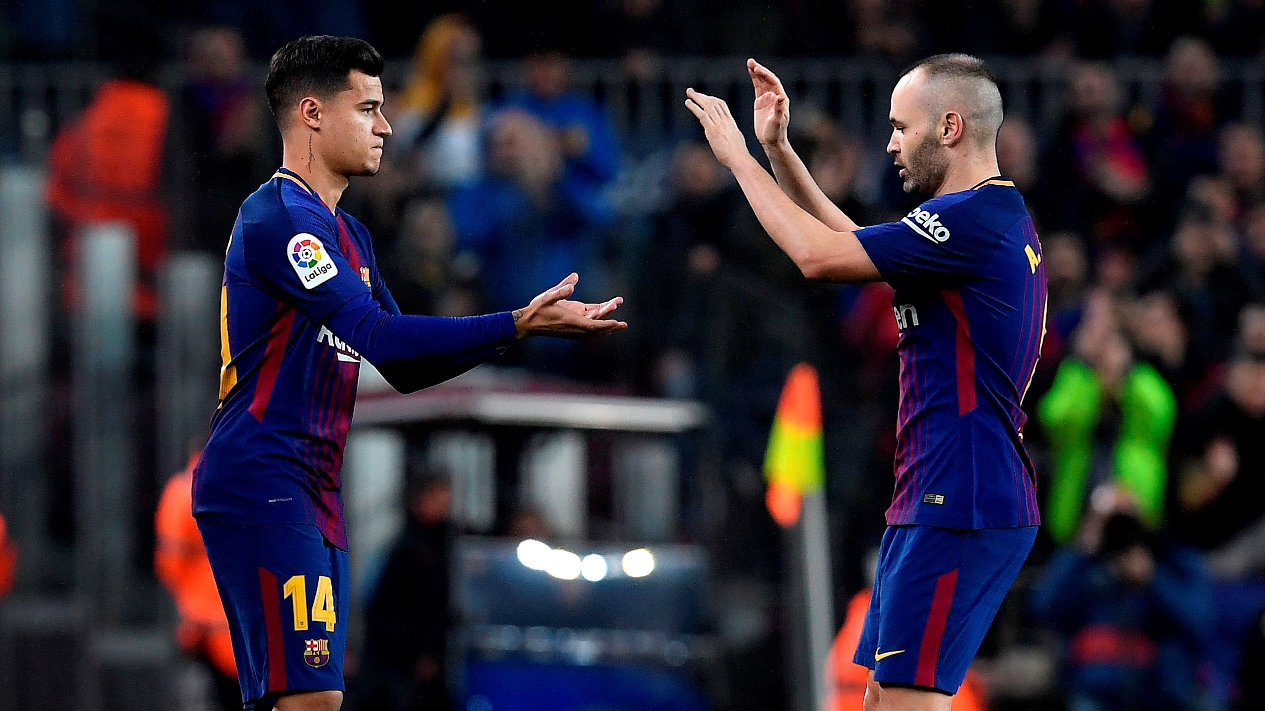 Coutinho Andres Iniesta Barcelona Espanyol Copa del Rey 25012018