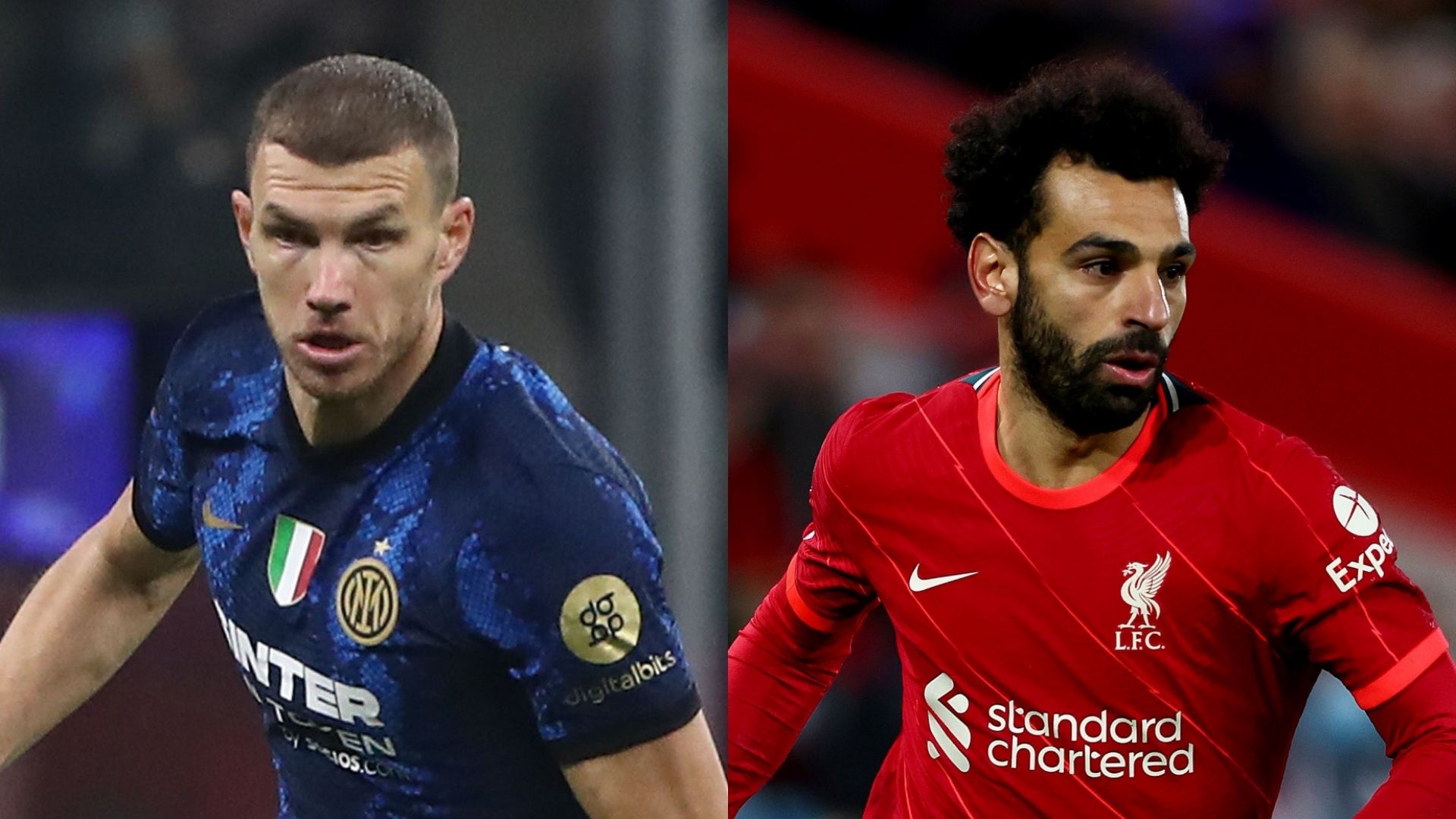Edin Dzeko Inter Mohamed Salah Liverpool