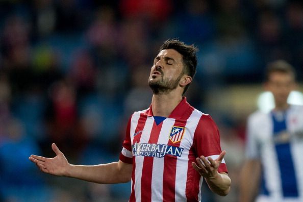 DAVID VILLA ATLETICO MADRID ESPANYOL LA LIGA 03152014