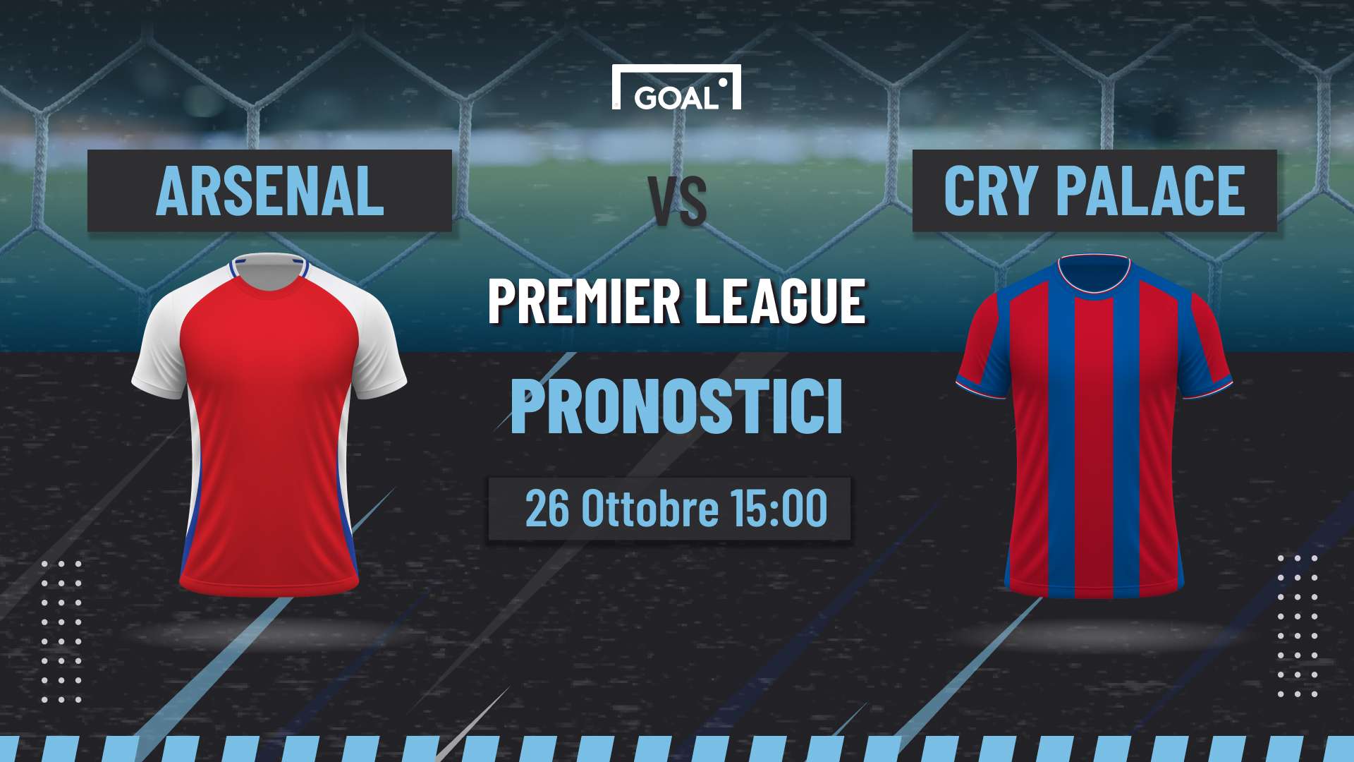 Pronostici Arsenal - Crystal Palace