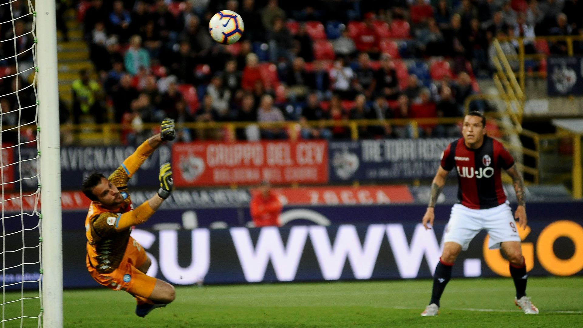 Orestis Karnezis Federico Santander Bologna Napoli Serie