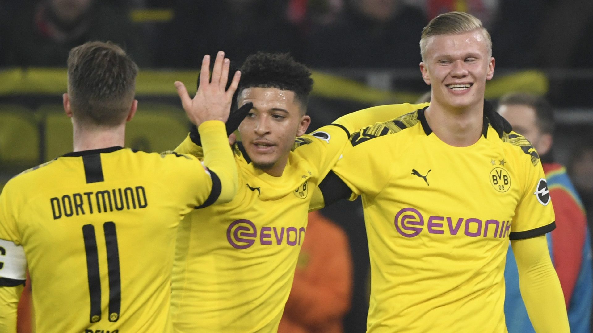 JADON SANCHO ERLING HAALAND BORUSSIA DORTMUND BUNDESLIGA 24012020