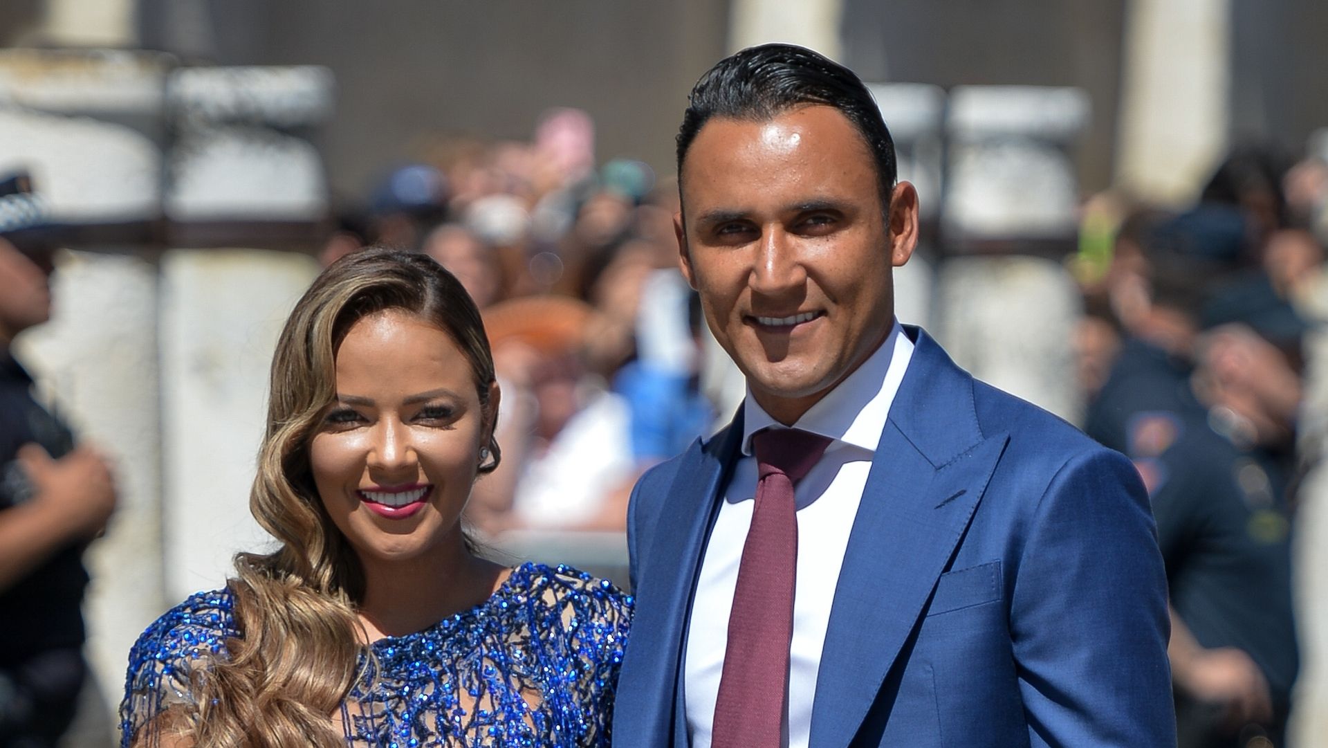 Keylor Navas dan Andrea Salas