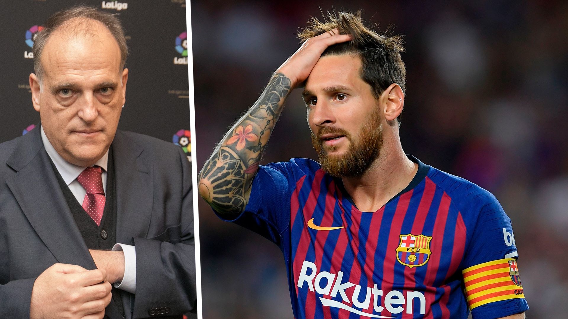 Javier Tebas Lionel Messi split