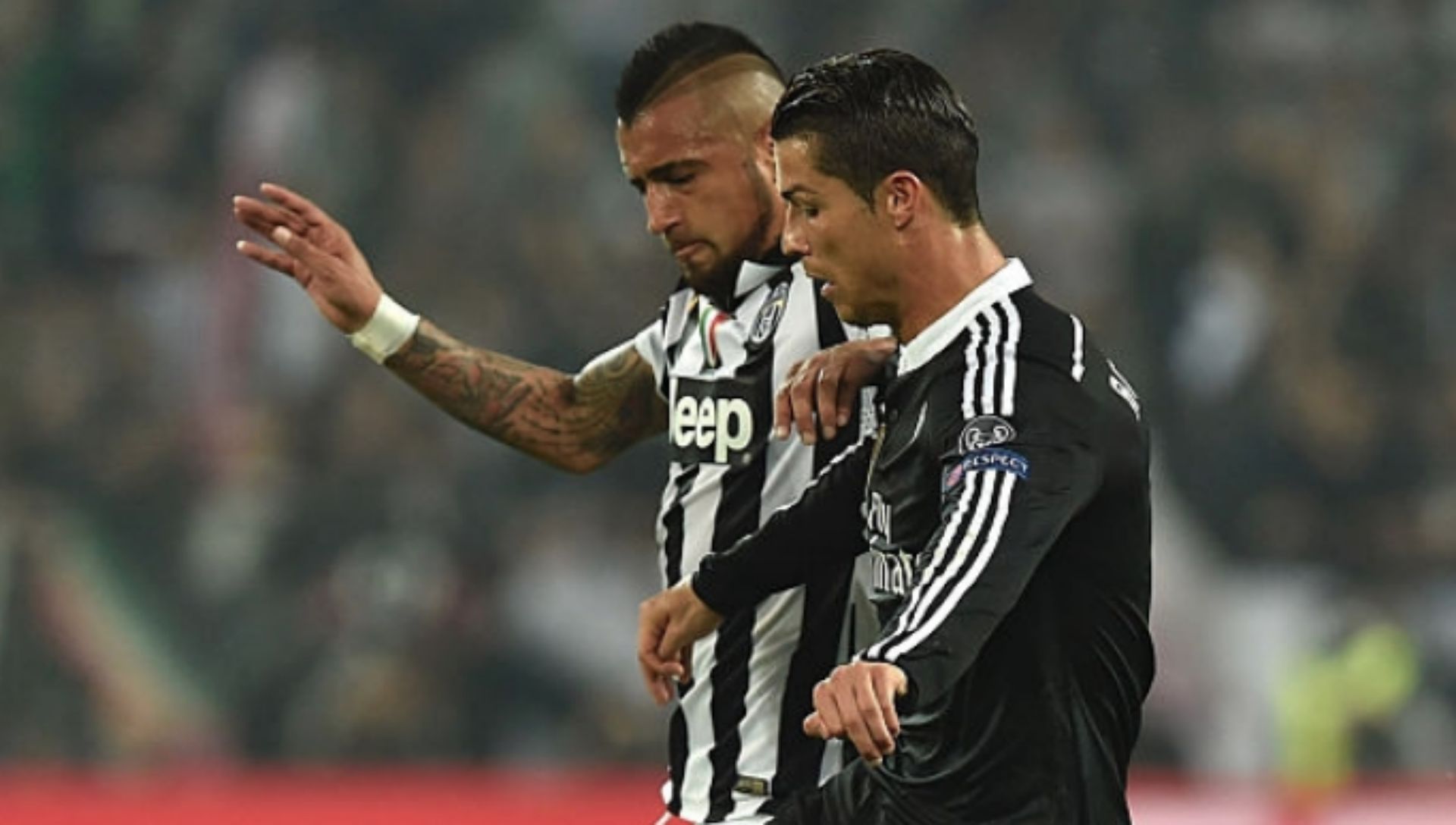 050515 Arturo Vidal Cristiano Ronaldo Juventus Real Madrid
