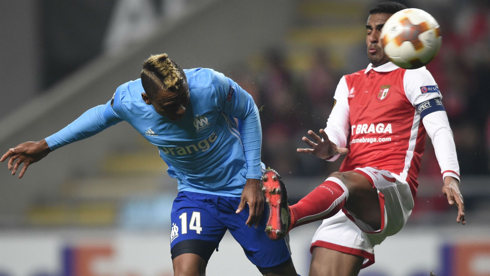 Marcelo Goiano Clinton Njie Braga Marseille Europa League 22022018