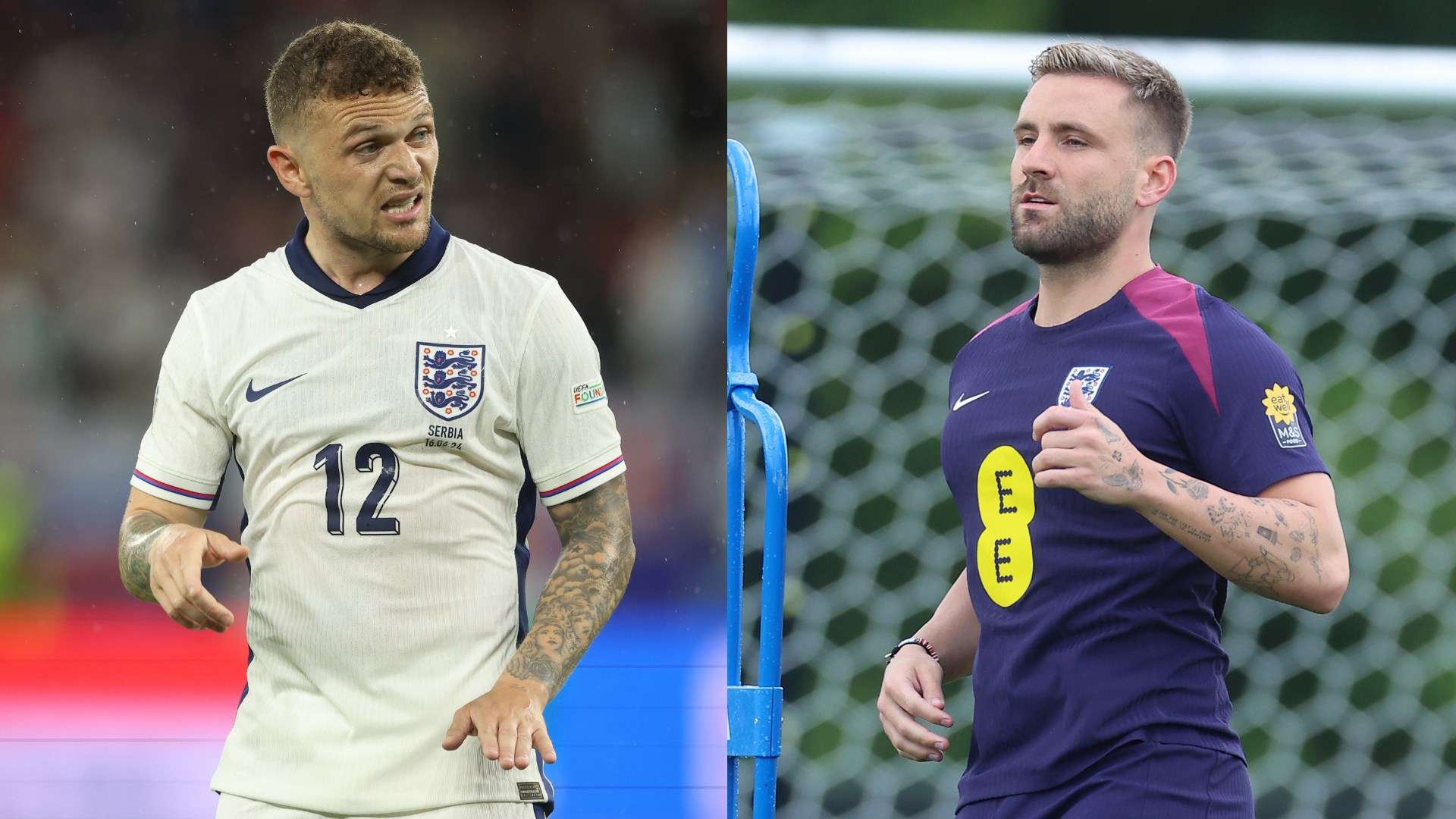 England facing a Euro 2024 crisis! Kieran Trippier injury revealed as Luke  Shaw continues to train alone - with Newcastle star having played through  pain against Serbia & Denmark | Goal.com Tanzania