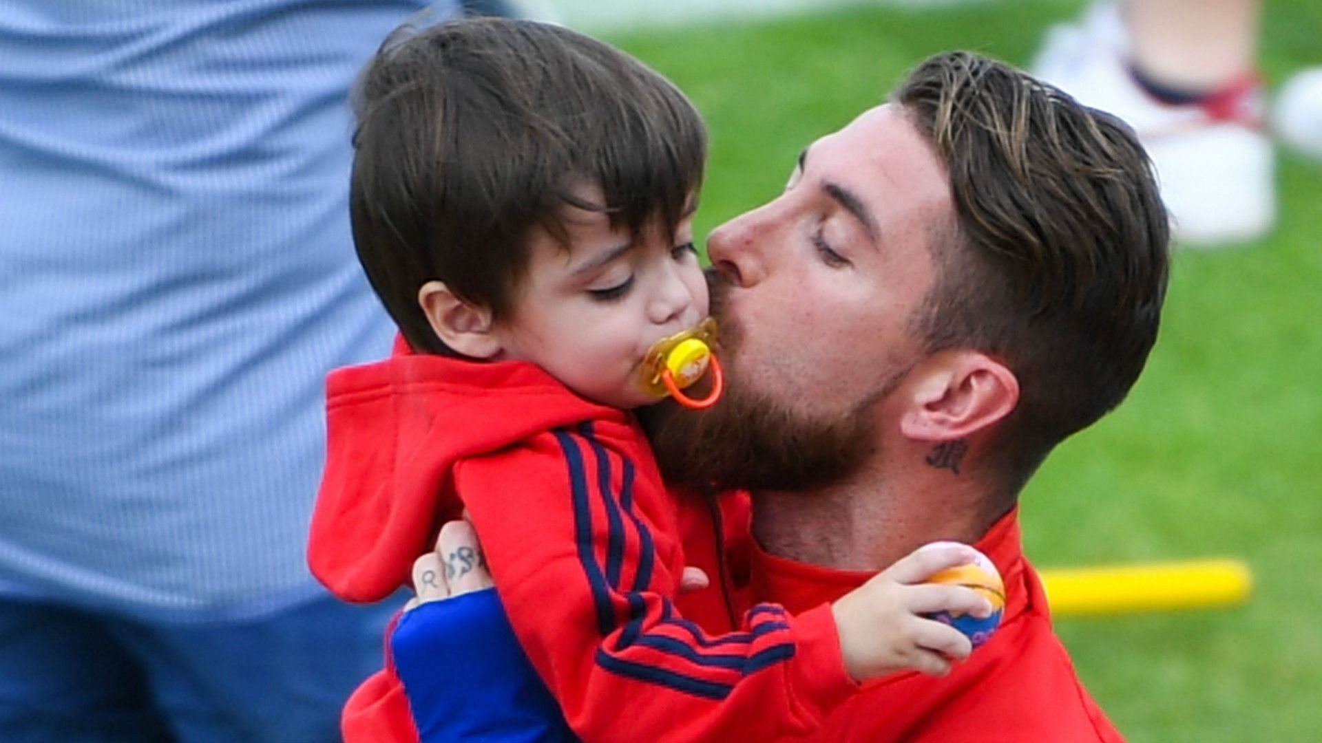 Sergio Ramos and his son