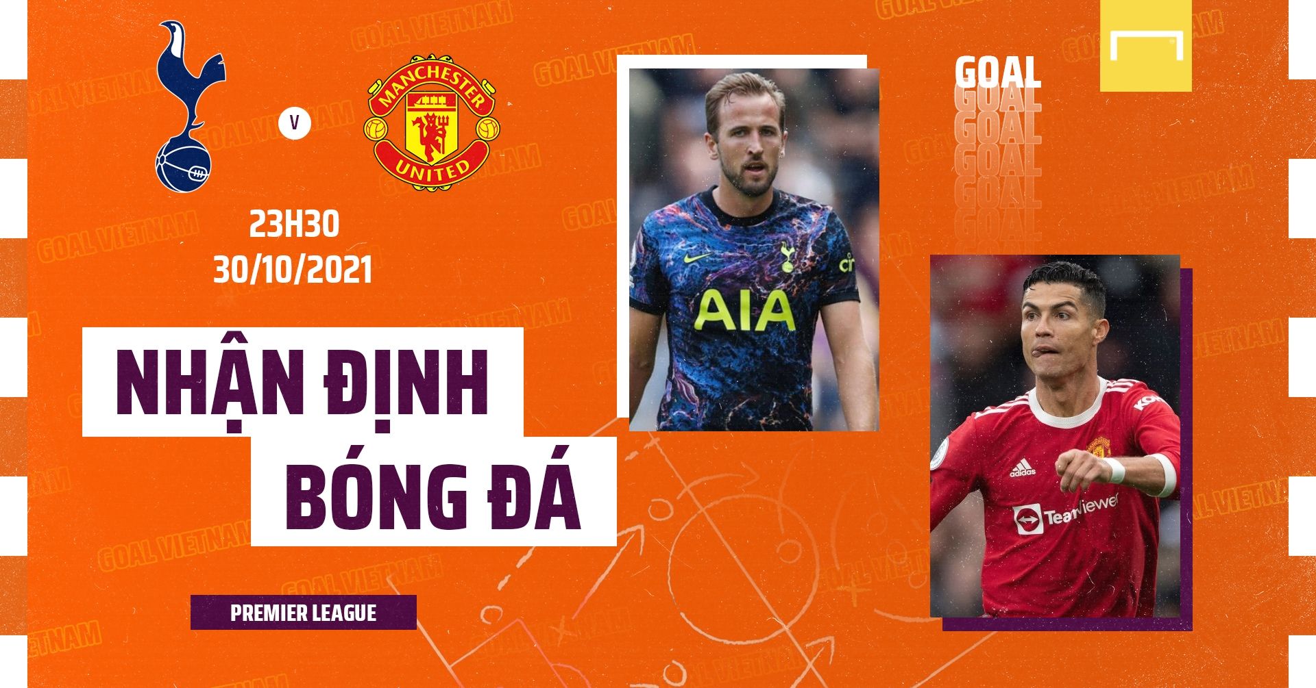 Preview Tottenham Hotspur vs Manchester United Premier League 2021/22 GFX