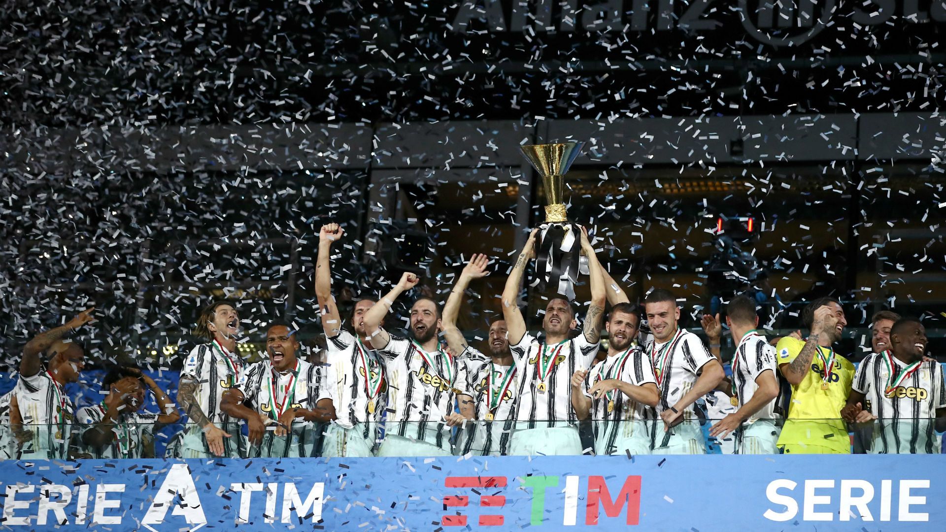Juventus celebrating Scudetto Serie A