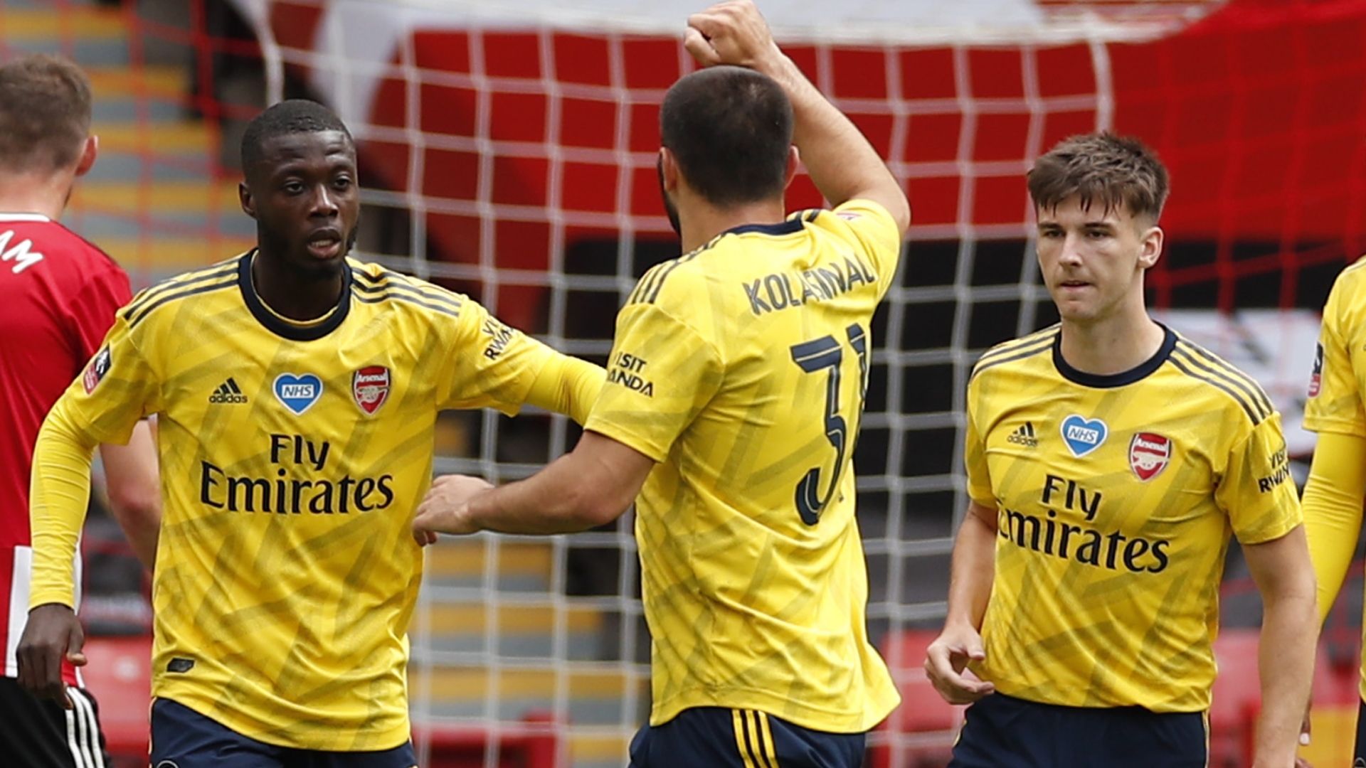 Nicolas Pepe, Sead Kolasinac, Kieran Tierney, Arsenal