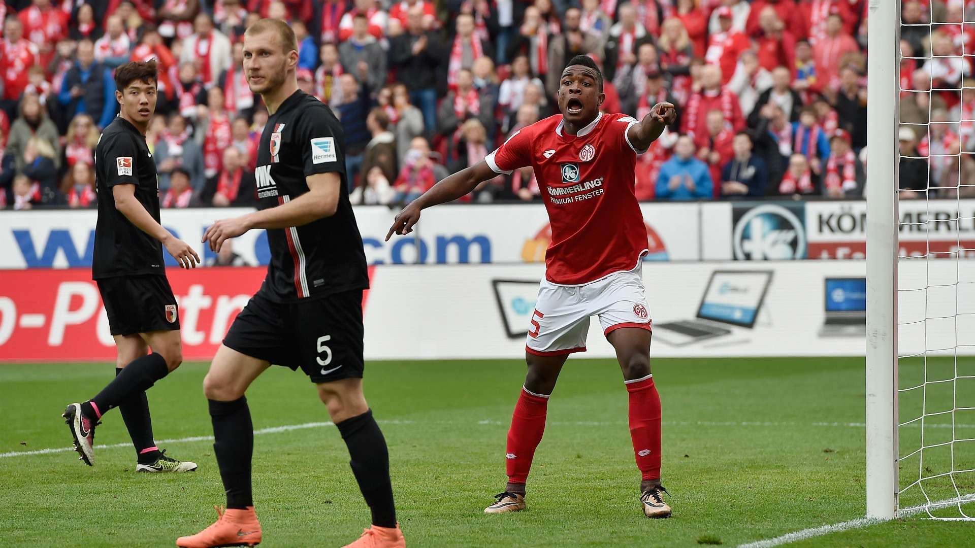 Jhon Córdoba Mainz 05 vs Augsburg 2016-2017