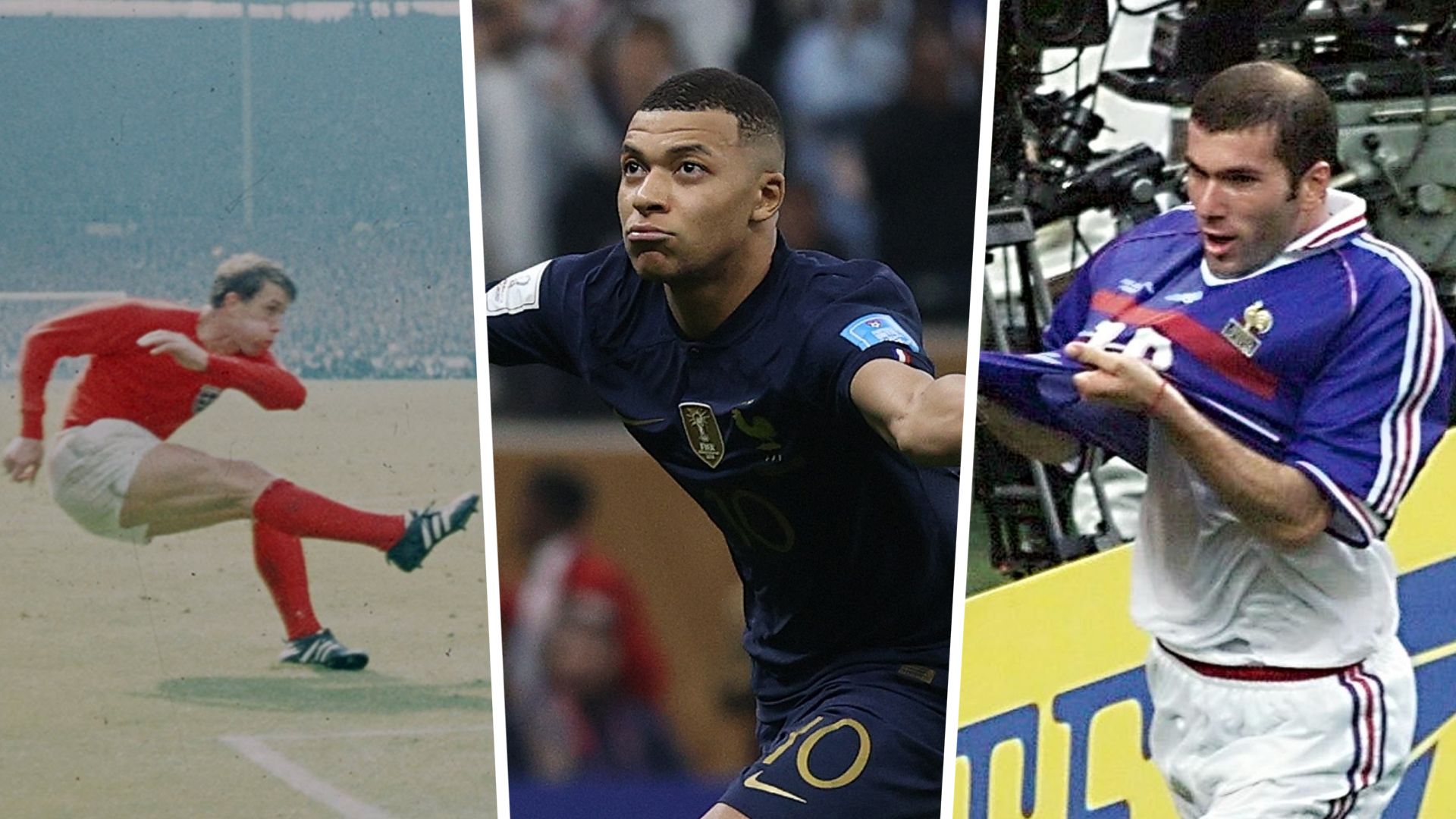 Meilleurs buteurs finales Coupe du monde Hurst Mbappé Zidane