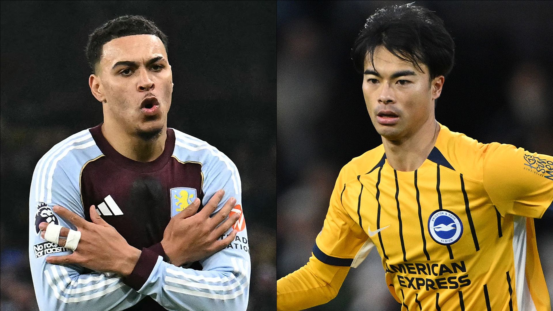Morgan Rogers Aston Villa Kaoru Mitoma Brighton