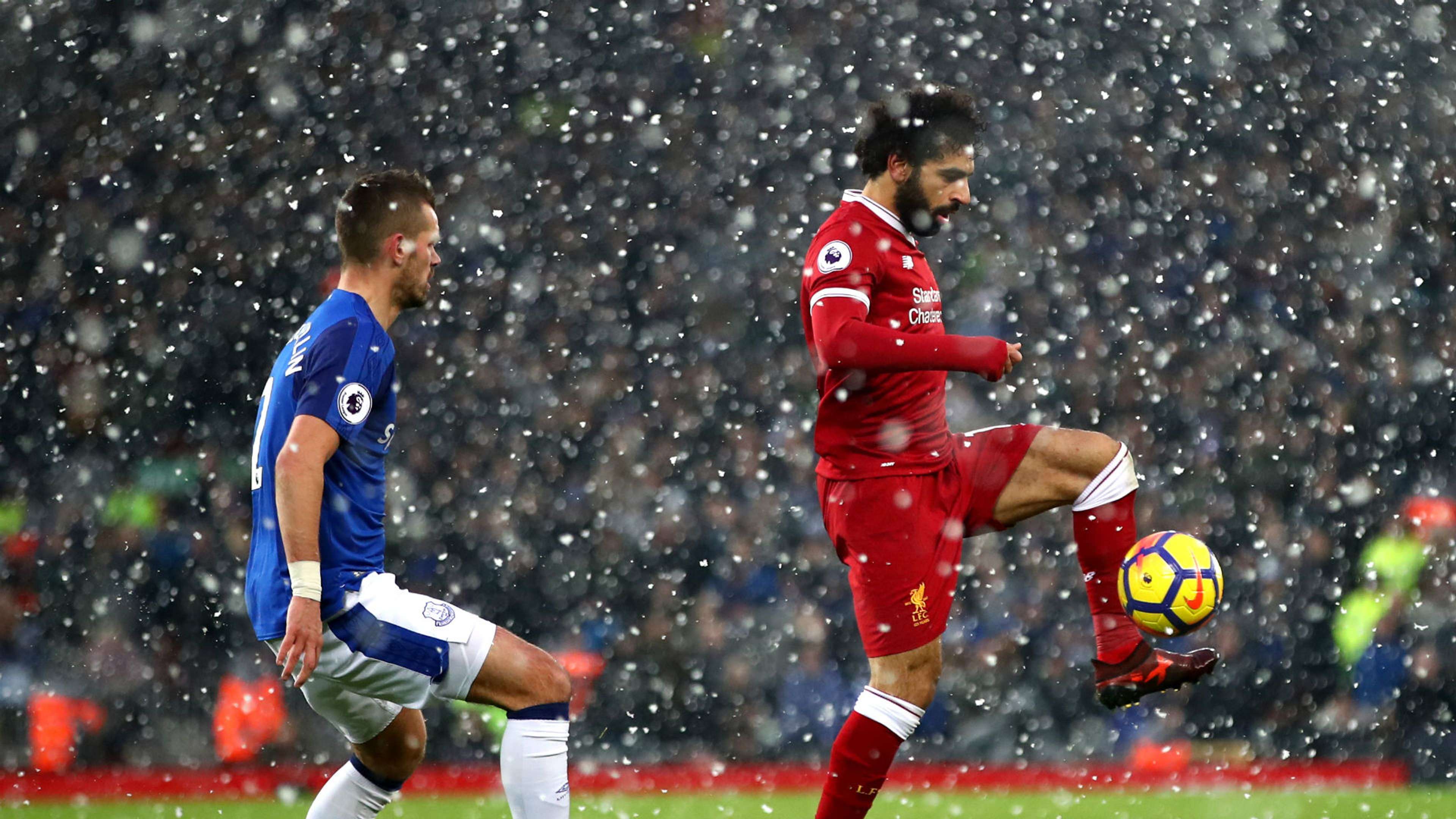 Morgan Schneiderlin Everton Mohamed Salah Liverpool snow